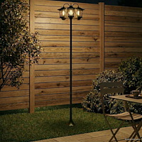 vidaXL Utomhus Solamp with LED Bulb Svart