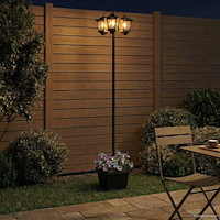 vidaXL Utomhus Solamp with LED Bulb Svart
