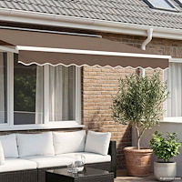 vidaXL Markiskappa Ersättning Taupe 3 m Polyester