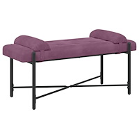 vidaXL Knappstoppad bänk med kuddar Lila 110 x 40 x 46 cm Sammet