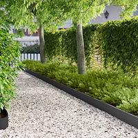 vidaXL Kant för gräsmatta 20 pcs 103 x 15 cm Stål Svart