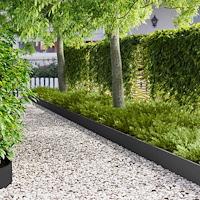 vidaXL Kant för gräsmatta 20 pcs 103 x 20 cm Stål Svart