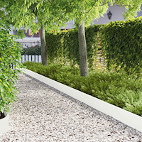 vidaXL Kant för gräsmatta 10 pcs 103 x 20 cm Stål Vit