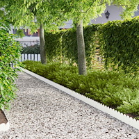 vidaXL Kant för gräsmatta 20 pcs 103 x 15 cm Stål Vit