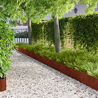 vidaXL Kant för gräsmatta 30 pcs 100 x 18 cm Stål Rostig