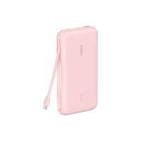 Belkin Components Belkin BoostCharge power bank - med integrerad kabel - 2 x USB-C, USB - 30 watt - MFI-certifierad