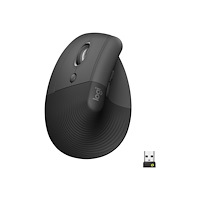 Logitech Logitech Lift for Business - vertikal mus - Bluetooth, 2.4 GHz - grafit