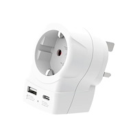 WorldConnect SKROSS Europe to UK USB AC20PD - adapter för effektkontakt