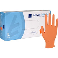 Abena Abena - handskar - large - nitrilgummi - orange (paket om 100)