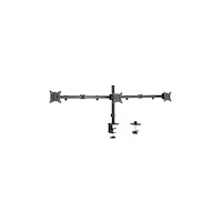 LogiLink LogiLink monteringssats - justerbara dubbla armar - för 3 monitorer - arm längd: 658 mm - svart