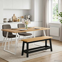 vidaXL Matbänk EKAI Svart 91,5 x 29 x 45,5 cm Massiv furu