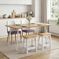 vidaXL Barpall EKAI 2 pcs Vit 40 x 29 x 45,5 cm Massiv furu