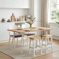 vidaXL Hög Barstol EKAI 2 pcs Vit 40 x 29 x 63 cm Massiv furu