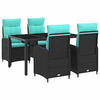 vidaXL Utomhusmatbord 5 pcs konstrotting