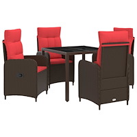 vidaXL Utomhusmatbord 5 pcs konstrotting