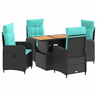 vidaXL Utomhusmatbord 5 pcs konstrotting