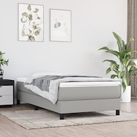 vidaXL Pocketresårmadrass medium ljusgrå 100x203x20 cm tyg