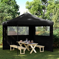 vidaXL Partytält Svart 292 x 292 x 315 cm Oxford Tyg