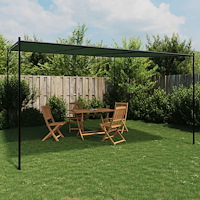 vidaXL Paviljong 4 x 3,98 x 2,67 m Grön Polyester och Stål