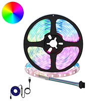 vidaXL LED Band 12 pcs Svart och Transparent 3000 mm Koppar och plast