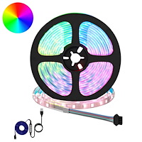 vidaXL LED Band 12 pcs Svart och Transparent 5500 mm Koppar och plast