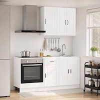 vidaXL Köksenhet PORTO 5 pcs Vit Konstruerat trä
