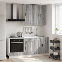 vidaXL Köksenhet PORTO 5 pcs Grå Sonoma Konstruerat trä