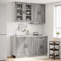 vidaXL Köksenhet KALMAR 4 pcs Grå Sonoma Konstruerat trä