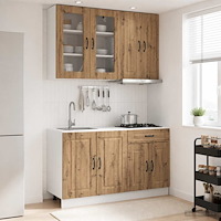 vidaXL Köksenhet KALMAR 4 pcs Artisan-ek Konstruerat trä