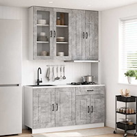 vidaXL Köksenhet KALMAR 4 pcs Betonggrå Konstruerat trä