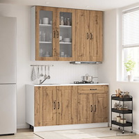 vidaXL Köksenhet KALMAR 4 pcs Artisan-ek Konstruerat trä