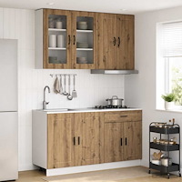 vidaXL Köksenhet PORTO 4 pcs Artisan-ek Konstruerat trä