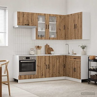 vidaXL Köksenhet LUCCA 8 pcs Artisan-ek Konstruerat trä