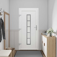 vidaXL Framdörr Antracit 88 x 200 cm PVC