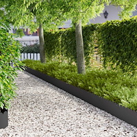 vidaXL Kant för gräsmatta 30 pcs 103 x 25 cm Stål Svart