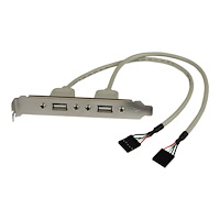 StarTech.com StarTech.com USB A hona-portadapter med 2 portar - USB-panel - USB till 5 pin ingång