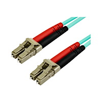 StarTech.com StarTech.com 15 m OM4 LC to LC Multimode Duplex Fiber Optic Patch Cable- Aqua - 50/125 - Fiber Optic Cable - 40/100Gb -...