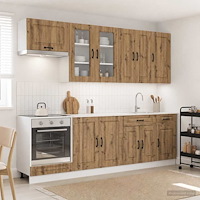 vidaXL Köksenhet KALMAR 8 pcs Artisan-ek Konstruerat trä