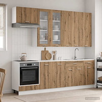 vidaXL Köksenhet LYON 8 pcs Artisan-ek Konstruerat trä