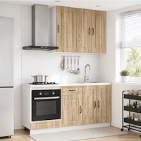 vidaXL Köksenhet KALMAR 5 pcs Sonoma-ek Konstruerat trä