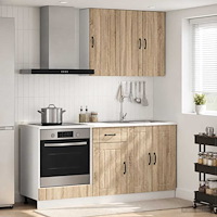 vidaXL Köksenhet LUCCA 5 pcs Sonoma-ek Konstruerat trä