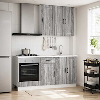 vidaXL Köksenhet LUCCA 5 pcs Grå Sonoma Konstruerat trä