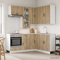 vidaXL Köksenhet KALMAR 8 pcs Sonoma-ek Konstruerat trä