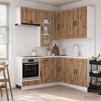 vidaXL Köksenhet KALMAR 8 pcs Artisan-ek Konstruerat trä