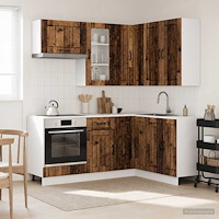 vidaXL Köksenhet LUCCA 8 pcs Gammalt trä Konstruerat trä