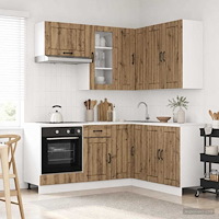 vidaXL Köksenhet LUCCA 8 pcs Artisan-ek Konstruerat trä