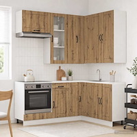 vidaXL Köksenhet LUCCA 8 pcs Artisan-ek Konstruerat trä