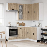 vidaXL Köksenhet PORTO 8 pcs Sonoma-ek Konstruerat trä