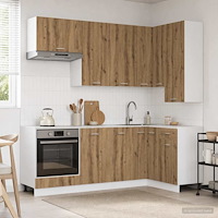 vidaXL Köksenhet LYON 8 pcs Artisan-ek Konstruerat trä