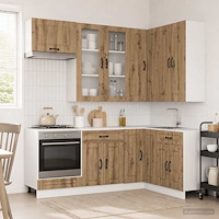 vidaXL Köksenhet KALMAR 8 pcs Artisan-ek Konstruerat trä
